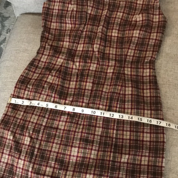 VINTAGE 60s/70s Abercrombie & Fitch Wool Blend Plaid Pinafore Dress Hong Kong - Picture 8 of 14